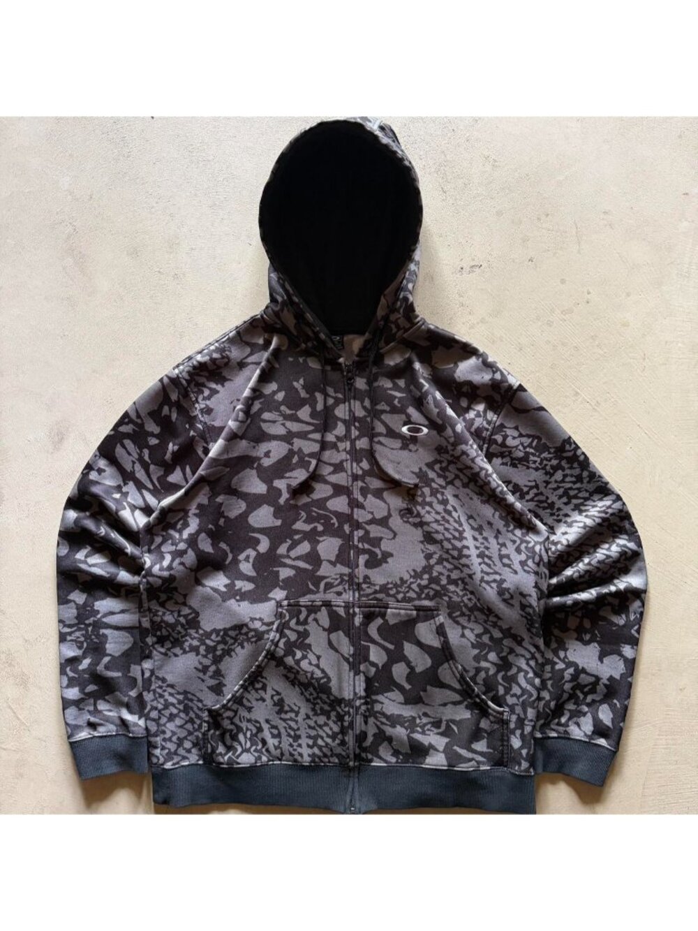 vintage 90s oakley software zip up hoodie